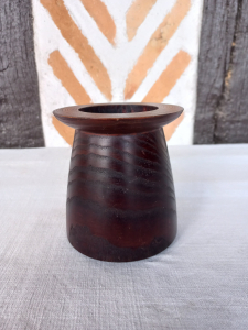 Bougeoir cylindre bois wengé massif