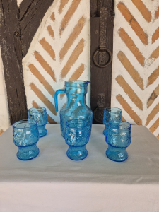 Service orangeade Fidenza Vetraria Italy vintage