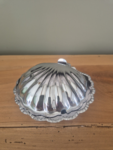 Beurrier inox coquille vintage