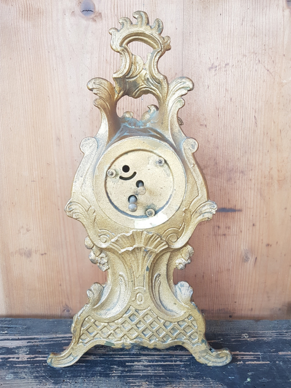 Ancienne horloge bronze style Louis XV Rococo