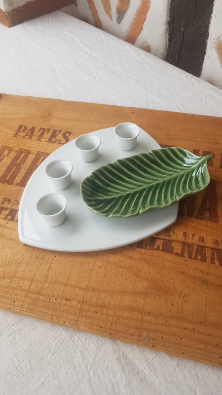 Bougeoir plat design porcelaine